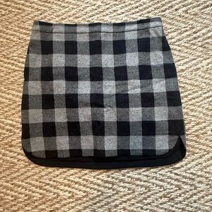 Madewell Checkered Mini Skirt in Black and Gray
